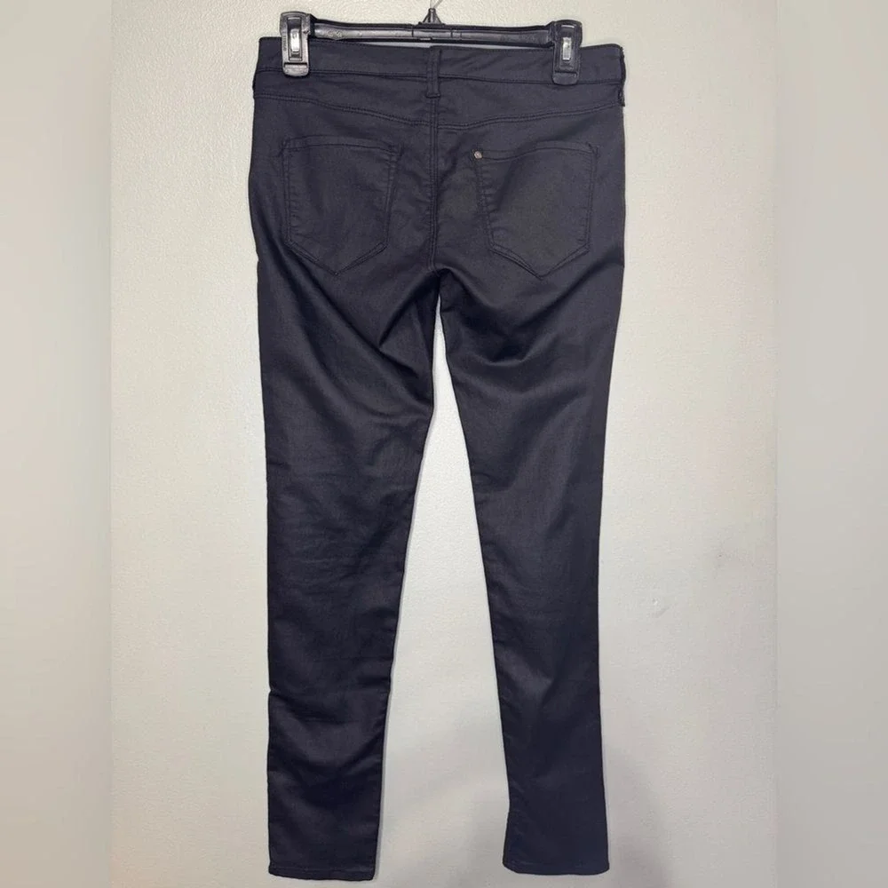 &Denim Black Pleather Glitter Pants Jeans Size 27
